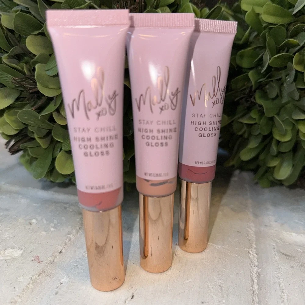 Mally XO Stay Chill High Shine Cooling Lip Gloss Trio -‎ Nude/Pinks Full Size